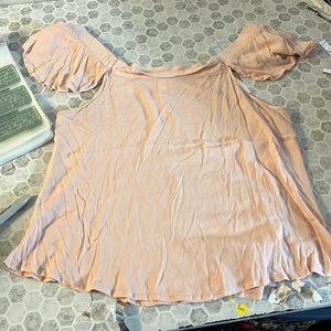 BP Large Off the Shoulder Flowy Pink Tank Top